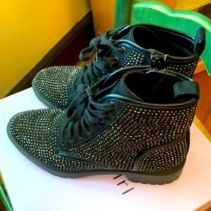 Madden Girl Rhinestone ankle high boots